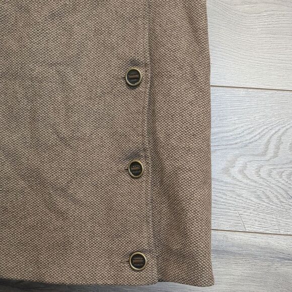 Prana Nicky Wool Blend Side Button Wrap Skirt Women's Size 6 - Picture 2 of 9
